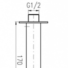 RAV LOIRA vannas maisītāji ar snīpi, kvadrāts 172mm no sienas, TLR00