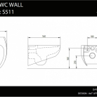 WC pods OVAL balts, piekarams ar s/c vāku