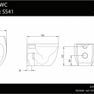 WC pods OVAL balts ar s/c vāku