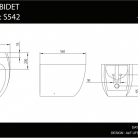 WC bidē OVAL balts