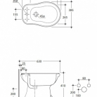 WC Bidē RETRO uz grīdas, balts