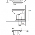 WC Bidē WALDORF balts, hromēts