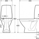 WC IFO SIGN pods 6860, izvads grīdā BEZ vāka