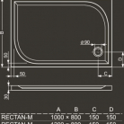 Dušas paliktnis RECTAN-M 1200*900