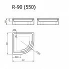 Paliktnis R-90*90 pusap. ar paneli