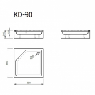 Paliktnis KD-90*90 balts bez paneļa