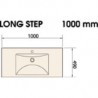 Izlietne LONG STEP 1000 balta, Standarta