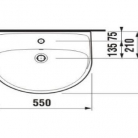 Izlietne LYRA PLUS 55cm balta