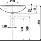 Izlietne LYRA PLUS 55cm balta