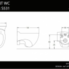 WC Pods ACCENT piek. balts +SC vāks 100