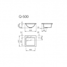 Izlietne Q-500 500x475 balta