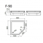 Paliktnis F-90*90 balts