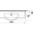 Izlietne MIO 105 cm balta