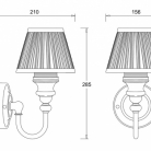 Lampa sienas Burlington uz dekoratīvas pamatnes, hroms