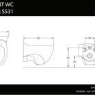 WC Pods ACCENT piek. balts +SC vāks 100