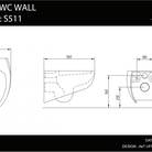 WC pods OVAL balts, piekarams ar s/c vāku