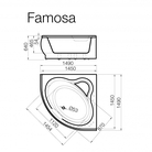 VISPOOL vanna FAMOSA 147 ar paneli+sifons AKCIJA