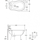 WC Bidē RETRO uz grīdas, balts