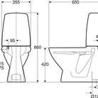 WC IFO SIGN pods 6860, izvads grīdā BEZ vāka
