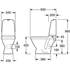 WC ar skolojamo kasti NAUTIC 1510 Hygienic Flush SC vāks, sienas izvads GUSTAVSBERG