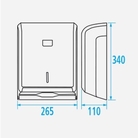 Papīra dvieļu turētājs ABS 340x265x110mm, balts