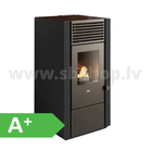 Granulu kamīns ar 1 papildus gaisa izvadu Eva Calor MARISA 9.2kW melns