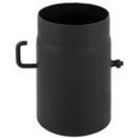 Melnā tērauda skursteņa caurules ar aizbīdni 250mm d160
