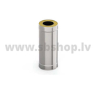 UMK Skursteņa caurule 1.0m, dubultsienu, D150x220, AISI439/439, 1.0/0.5mm