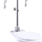 WC Pods Burlington 510 CC ar skaloj.kasti, paaugstināts ar hromētu trubu, BEZ vāka