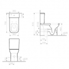 WC Pods VITRA S20 kompl.,redzams univ.izvads ar SC vāku AKCIJA