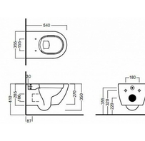 HATRIA FUTURA pods piekarināms ar Soft Close SLIM vāku AKCIJA VORTEX skalošas sistēma, rimless
