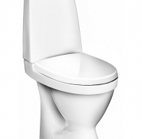 WC Gustavsberg NAUTIC 1510 Hygienic Flush horizontāls izvads, līmējams + vāks soft close, balts