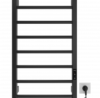 MARIO Dvieļu žāvētājs LEED elektrisks 770x430mm melns matēts