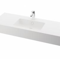 Izlietne MODO OPUS, Silkstone, balta, 120x45cm BEZ stiprinājumiem