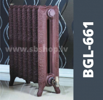 Čuguna radiatori BEIGELAI BGL-661 (8sekc.) gruntēts melnā krāsā