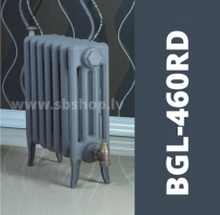 Čuguna radiatori BEIGELAI BGL-460-RD (8 sekc.) gruntēts melnā krāsā