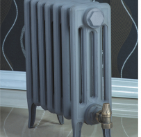 Čuguna radiators BEIGELAI BGL-460-RD (14 sekc.) gruntēts melnā krāsā
