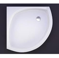 Akmens masas paliktnis C-90, 90x90x24cm ar paneli un kājām, balts Vispool