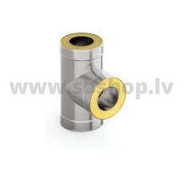 UMK Skursteņa trejgabals 90*, dubultsienu, D200x280, AISI439/439, 1.0mm/0.5mm