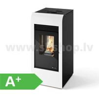 Granulu kamīns Eva Calor RITA PLUS 9,5kW balts