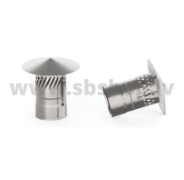 UMK Skursteņa nobeigums ar dzirksteļu slāpētāju, viensienu, D200, AISI439/0.5mm