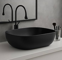 Izlietne HAPPY HOUR 12:00S, 57x38x15cm, black matt krāsa