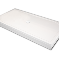 Paliktnis LARGO 80x140 balts+panelis+sifons