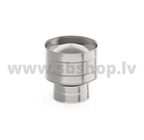 UMK Skursteņa nobeigums ar deflektoru, dubultsienu, D180x260, AISI439/439, 0.5mm/0.5mm