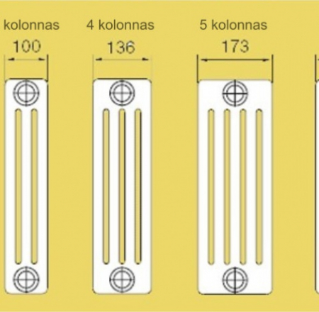 Arbonia radiatori 6 kolonnas h=2800