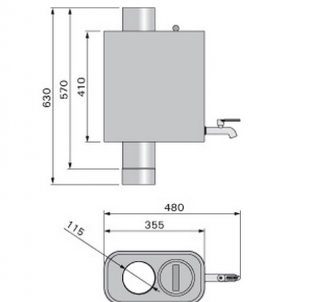 Harvia ūdens sildītājs 22L steel