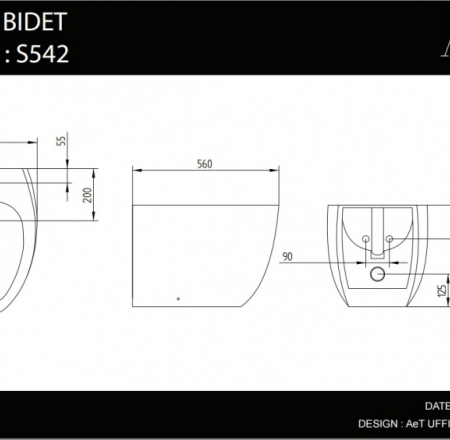 WC bidē OVAL balts