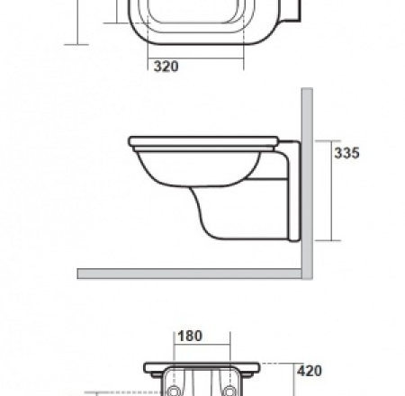 WC Bidē WALDORF piekarams, balts