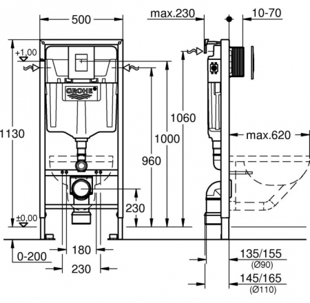 WC Komlekts Rapid SL 3 in 1 Grohe