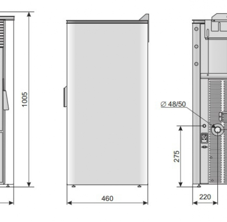 Centrometal granulu kamīns CentroPelet Z12 B balts 2,84-10,1 kW ar gaisa apkuri